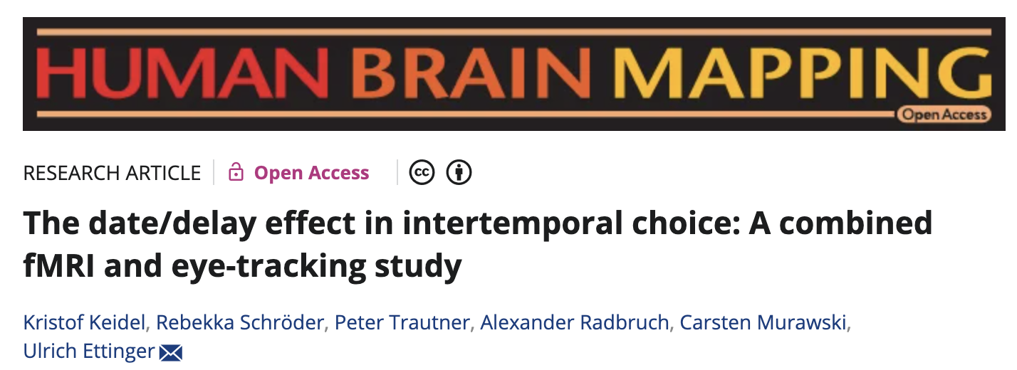 一项 fMRI 和眼动追踪的联合研究揭示跨期选择中的日期/延迟效应